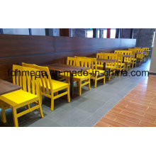 Mesa de comedor de madera de 4 plazas y silla para restaurante (FOH-RTC02)